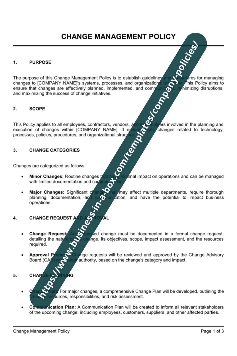 Ejemplo de politica de RRHH