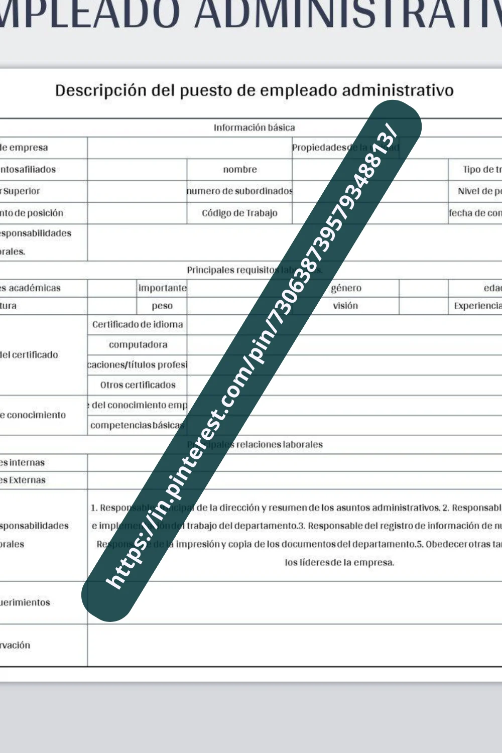 Job Description example