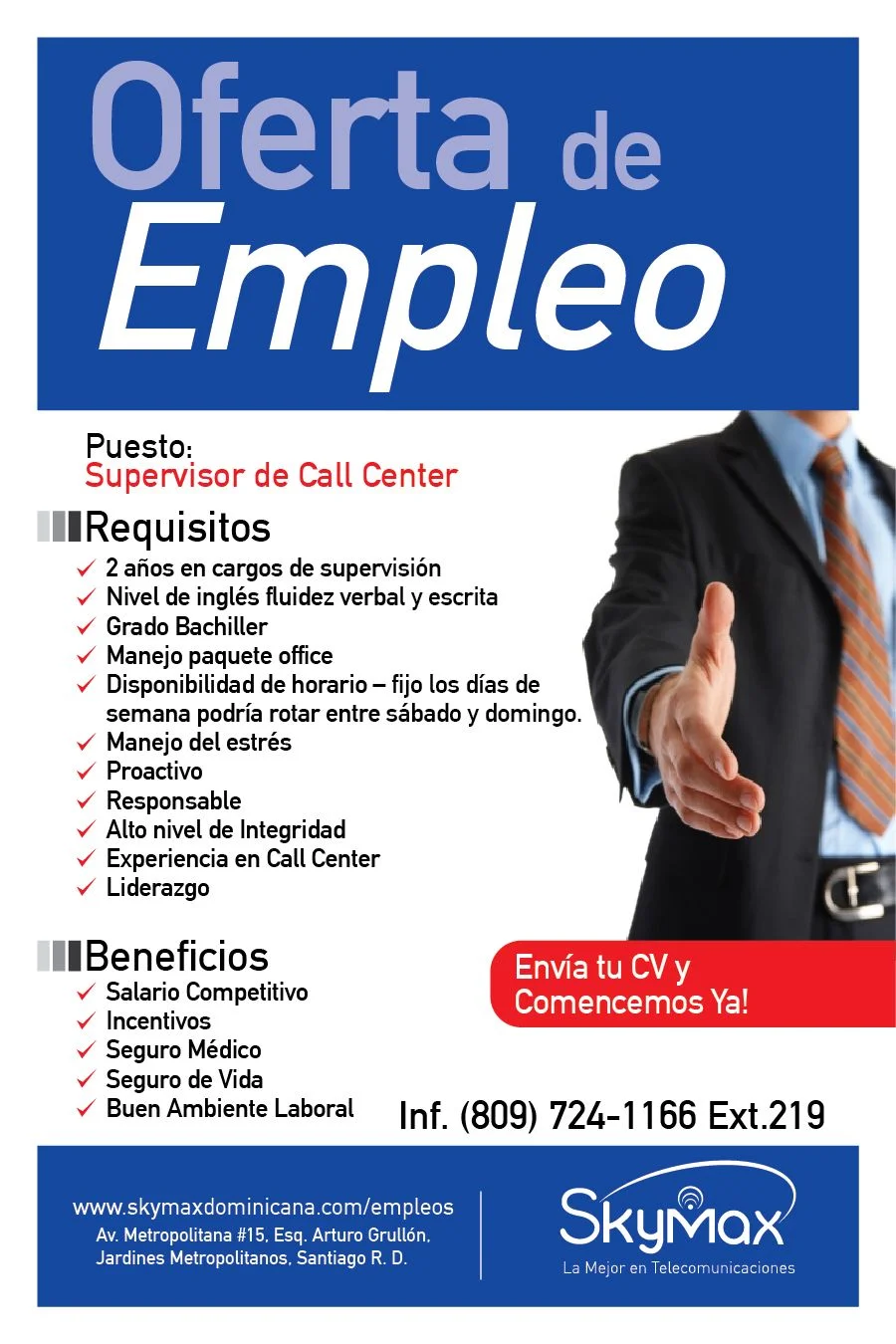 Ejemplo de Oferta de Empleo